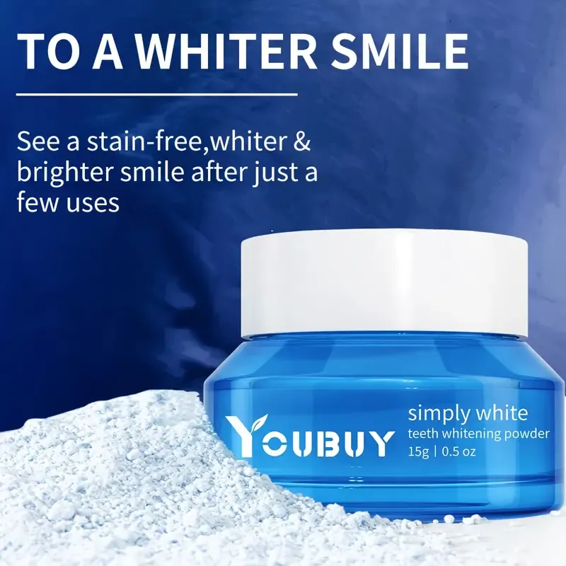 Teeth Whitening Powder, Teeth Polishing Tooth Deep Cleaning Powder, Stain Remover, Plaque Cleaning By Brushing, Breath Freshener, Tooth Cleaning Powder For Daily Life