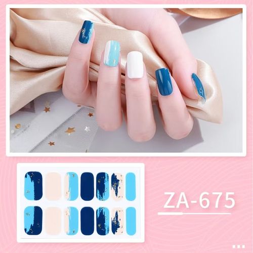 Semi Cured Gel Nail Wraps Nail Stickers（With lights）