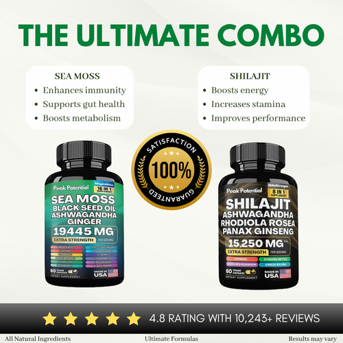 Sea Moss & Shilajit 24-in-1 Peak Vitality Blend（  Buy 1 Get 1 Free）