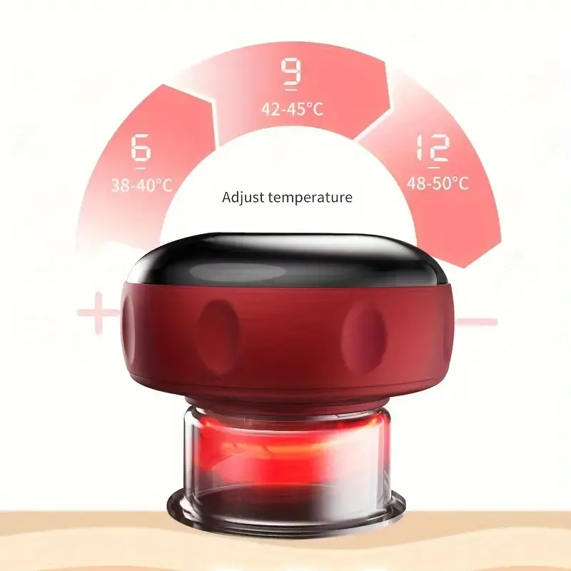 New Household Electric Cupping Device Smart Warm Moxibustion Scraping Device Portable Vacuum Cupping Suction Machine Massage