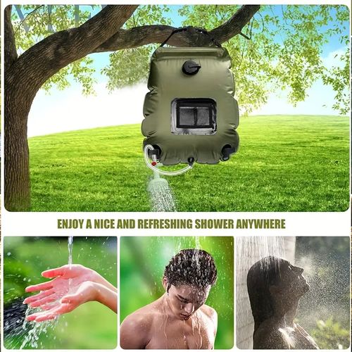 5 Gallon Portable Solar Shower Bag-Perfect for Outdoor Enthusiasts, Campers, Hikers, Beachgoers, and Swimmers