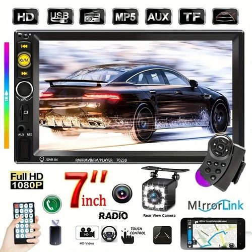 HD Touch Screen Car Multimedia Player Audio With Mirror Link USB FM Autoradio