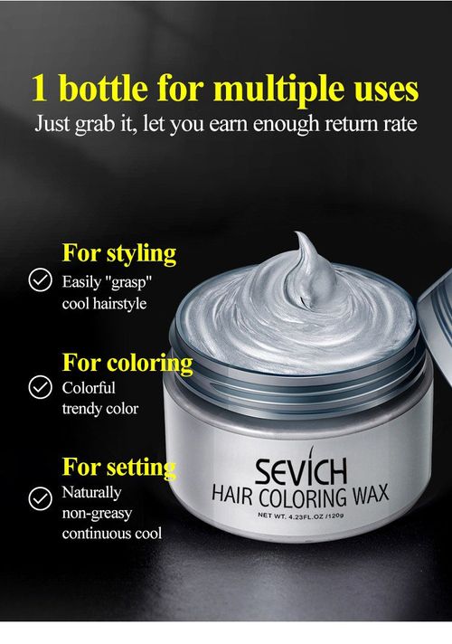 Disposable dyeing and styling hair coloring wax (2 boxes)