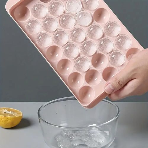 4PCS Round Ice Cube Tray For Freezer, Chilling Cocktail Whiskey Tea Coffee