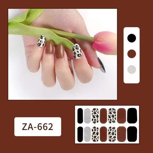 Semi Cured Gel Nail Wraps Nail Stickers（With lights）