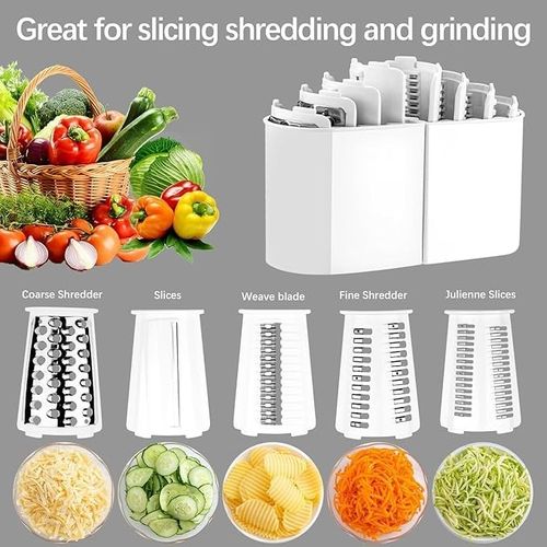🔥🔥HOT SAVE-48% OFF🔥🔥5 in 1 Rotary Cheese Grater Vegetable Slicer