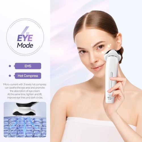 Facial Massager Multi-Polar Skin Firming V Shape Red Blue LED Light Therapy Sonic Vibration Anti-Aging Skin Care Device