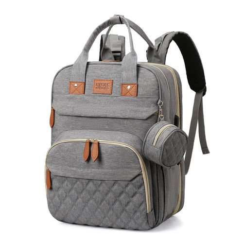 Stylish Diaper Bag Backpack - USB Charging, Multifunctional & Spacious - Complete with Changing Station & Pad
