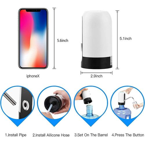 1pc USB Rechargeable&Portable Electric Water Bottle Pump