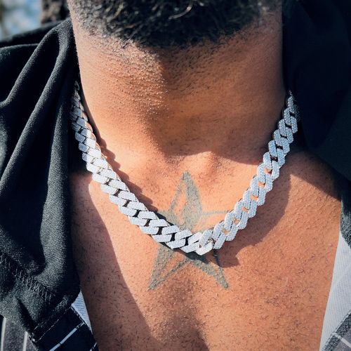 （No fading of colours！！！）Hip Hop Cuban Link Chain Necklace