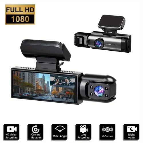 2K Dual Camera, Dash Cam For Cars, Front And Inside, Car Camera With IR Night Vision