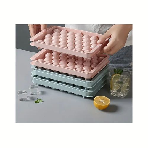 4PCS Round Ice Cube Tray For Freezer, Chilling Cocktail Whiskey Tea Coffee