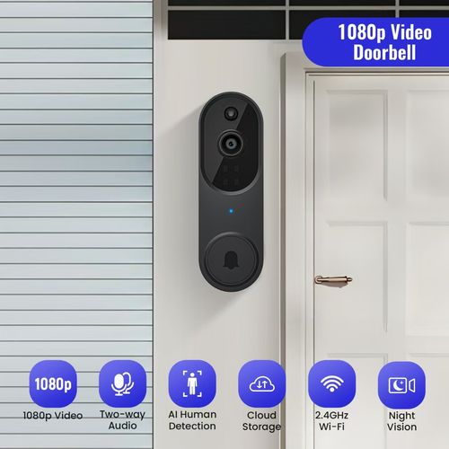 HD night vision wireless video doorbell