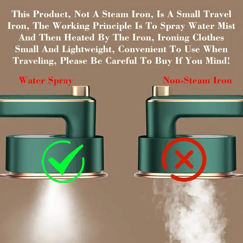 3 In 1 Mini Steam Iron, Mini Travel Iron With Steam