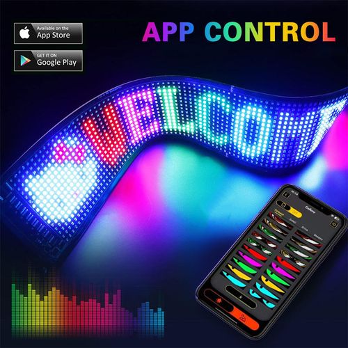 LED flexible display APP Bluetooth decorative advertising screen full color smart car stickers