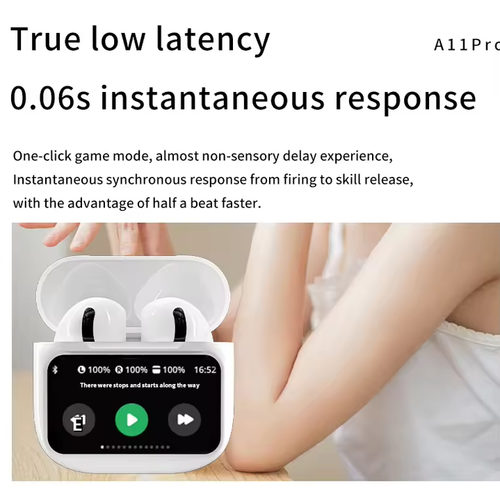 2025 A19 Pro LCD Display Screen Wireless TWS Earbuds ENC Active Noise Reduction BT 5.4