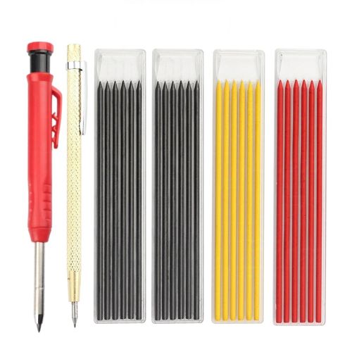 Deep Hole Marker for Construction, Heavy Duty Woodworking Pencils for Architect