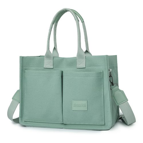 Women's Canvas Crossbody Bag, Retro Top Handle Satchel with Adjustable Strap for Daily Use