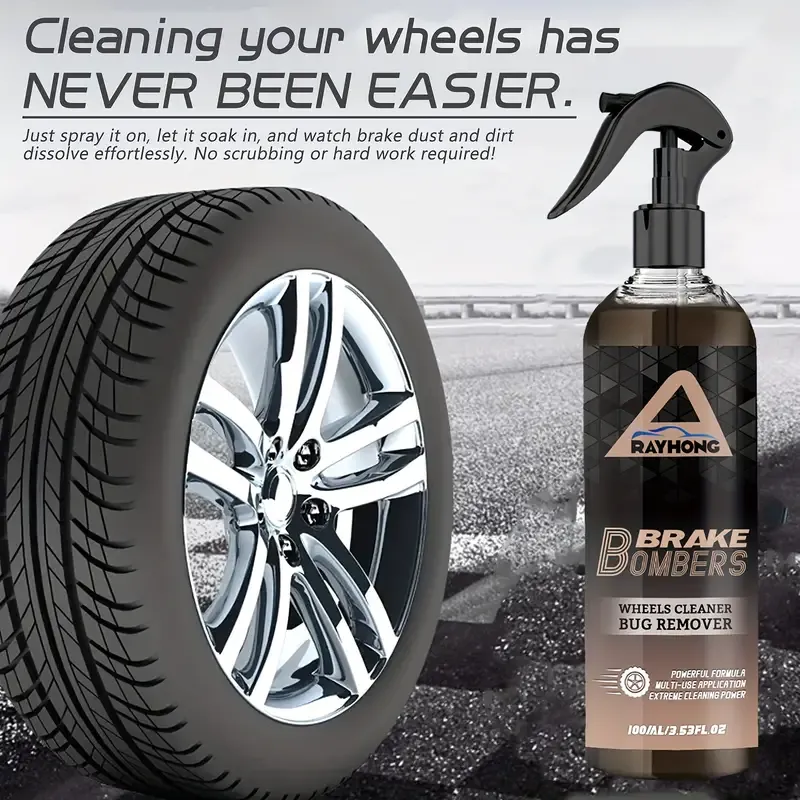 Car brake cleaner, car brake disc rust removal and polishing agent, repair wheel noise cleaner