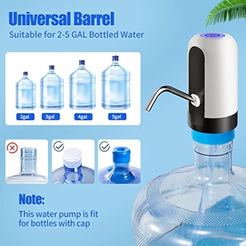 1pc USB Rechargeable&Portable Electric Water Bottle Pump