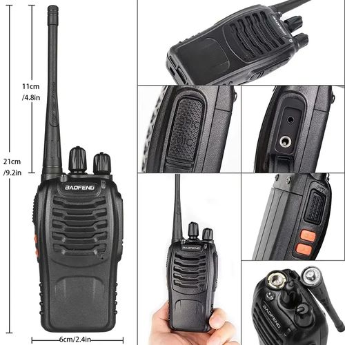 2PCS BAOFENG BF-888S UHF 400-480MHz Amateur Radio Handheld Two Way Radio UHF Portable Walkie Talkies For Adults, Hiking Biking Camping