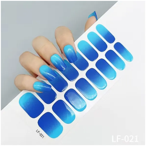 Semi Cured Gel Nail Wraps Nail Stickers（With lights）