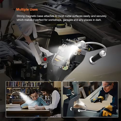 Zoom flashlight tail magnet auto repair work light