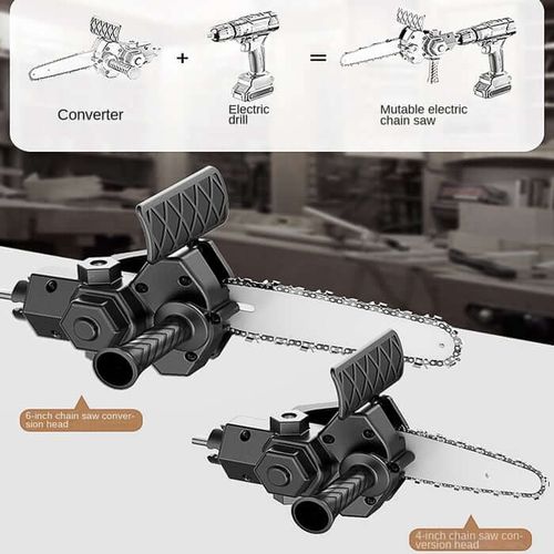 🔥Hot sale Electric Drill Modified To Electric Chainsaw Drill Attachment