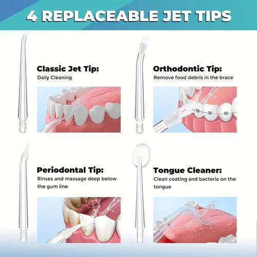 4-Head Rechargeable Electric Dental Irrigator