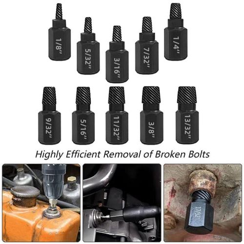 （Set of 10）Broken Head Bolt Screw Cap Extractor Broken Head Screw Hexagon Socket Bolt Removal Tool