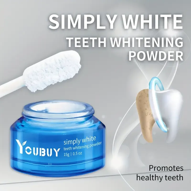 Teeth Whitening Powder, Teeth Polishing Tooth Deep Cleaning Powder, Stain Remover, Plaque Cleaning By Brushing, Breath Freshener, Tooth Cleaning Powder For Daily Life