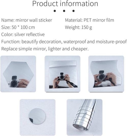 A mirror that won't break-Self Adhesive Mirrors Sheets