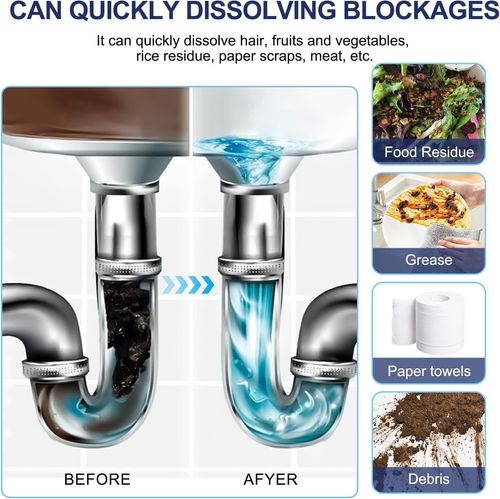🔥Pipeline Dredging Agent for Kitchen and Toilet Pipelines-Dissolves 200+ Blockages and Kills 90% of Bacteria