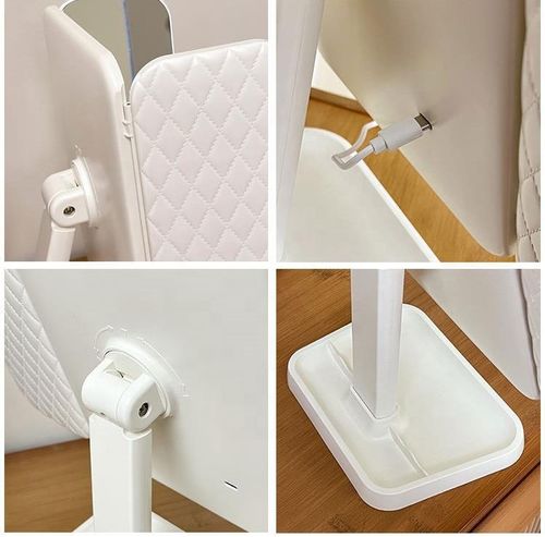 Led Smart Touch Three-Color Folding Shell Mirror