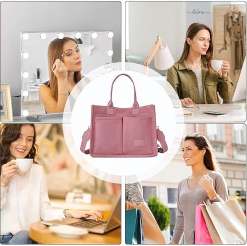 Women's Canvas Crossbody Bag, Retro Top Handle Satchel with Adjustable Strap for Daily Use