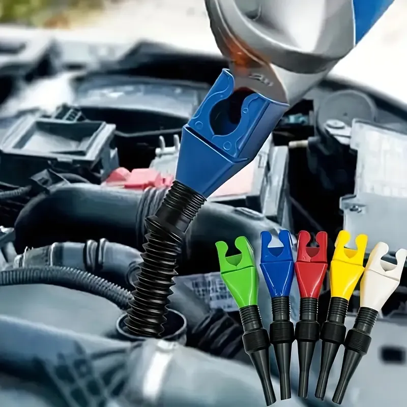 Portable Telescopic Oil Funnel for Street-Touring Motorcycles