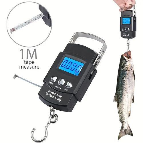 Electronic Portable Hand Scale, Mini Luggage Scale With Ruler, Fishing Bag Scale