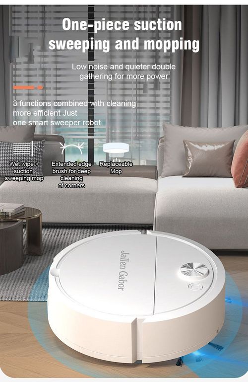 Low-noise powerful cleaning and disinfecting robot vacuum