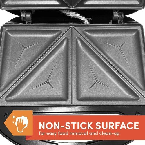 2 Slice Grilled Cheese Maker with Non-stick Flat Plates