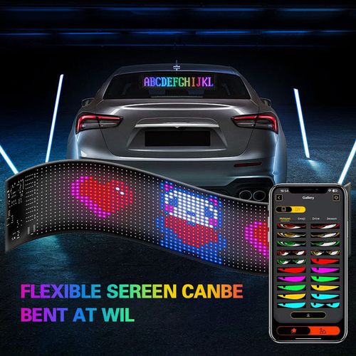 LED flexible display APP Bluetooth decorative advertising screen full color smart car stickers