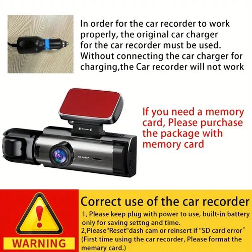 2K Dual Camera, Dash Cam For Cars, Front And Inside, Car Camera With IR Night Vision