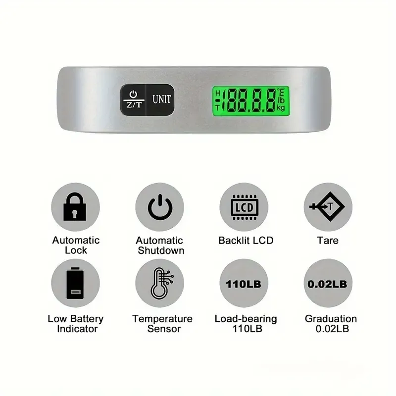 50 kg High Quality Portable LCD Display Hanging Digital Luggage Weighing Scale