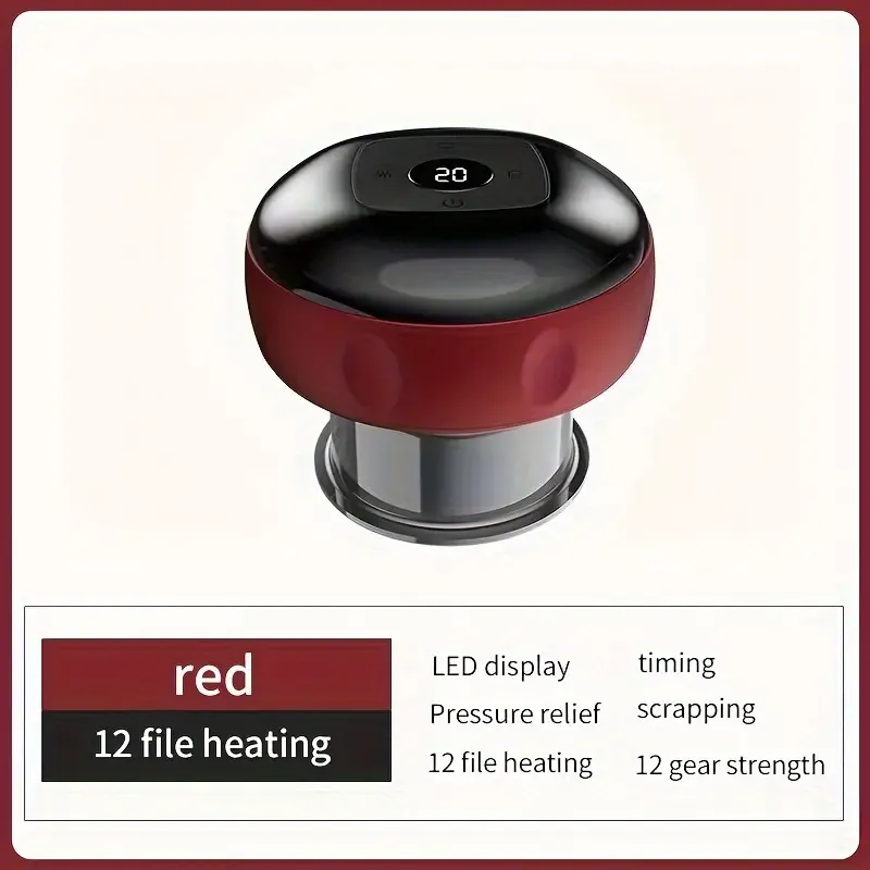 New Household Electric Cupping Device Smart Warm Moxibustion Scraping Device Portable Vacuum Cupping Suction Machine Massage