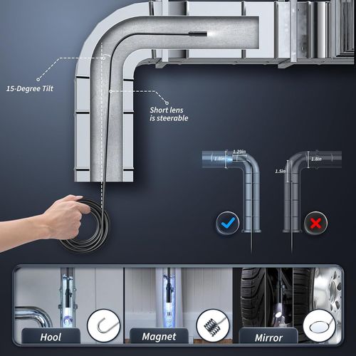 4.3 InchScreen, Borescope Inspection Camera for SewerPipe, Measuring Tools, Optical Instruments