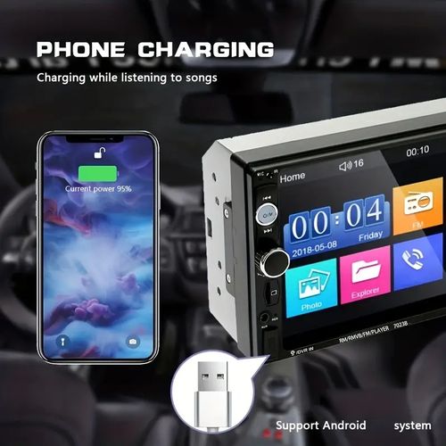 HD Touch Screen Car Multimedia Player Audio With Mirror Link USB FM Autoradio
