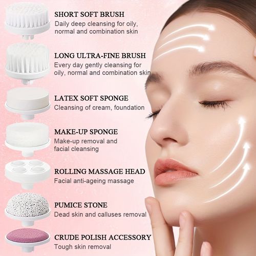 5 in 1 Electric Spin Brush Facial Cleaning Apparatus