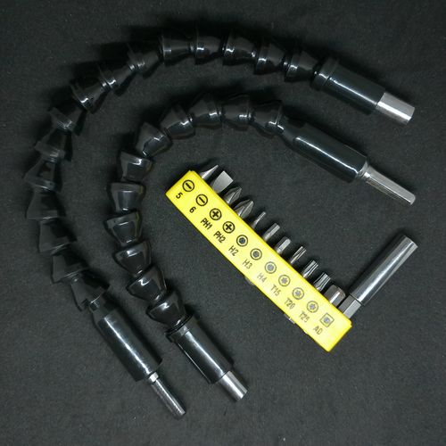 Universal Soft Shaft Electric Drill Bit Adapter - Drill Adapters for Electric Screwdriver with Flexible Axis Connection - Durable and Versatile Shaft Extension for Easy Drilling