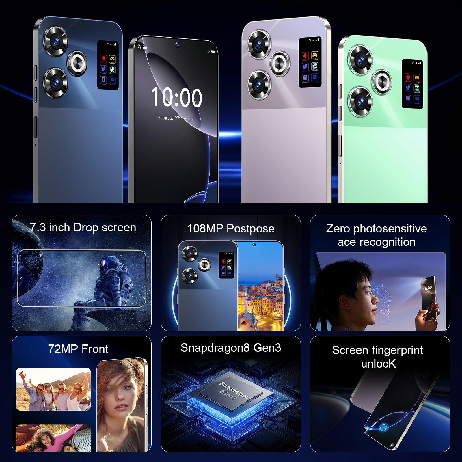 KOI S25 PREMIUM SMARTPHONE📱 7.3-inch large screen 16 plus 1TB memory Dual SIM dual standby large battery