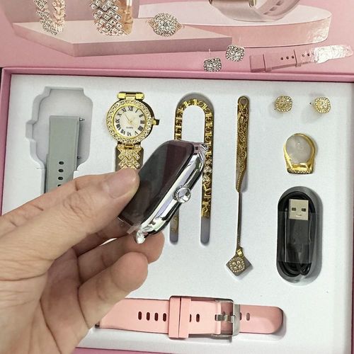 A58 Plus Smart Watch GT4 Bluetooth Niche Conjunto de relógios finos e joias femininas.