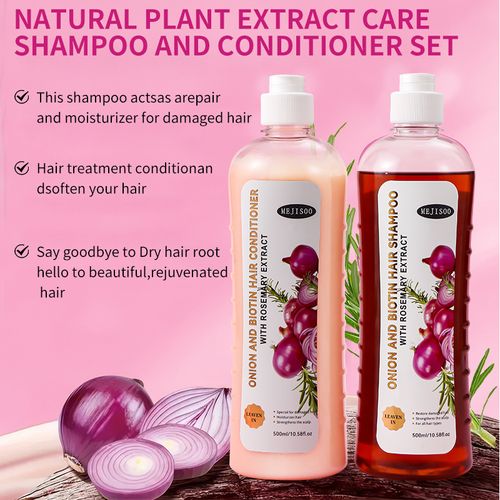 Shampoo e Condicionador de Cebola Biotina Alecrim